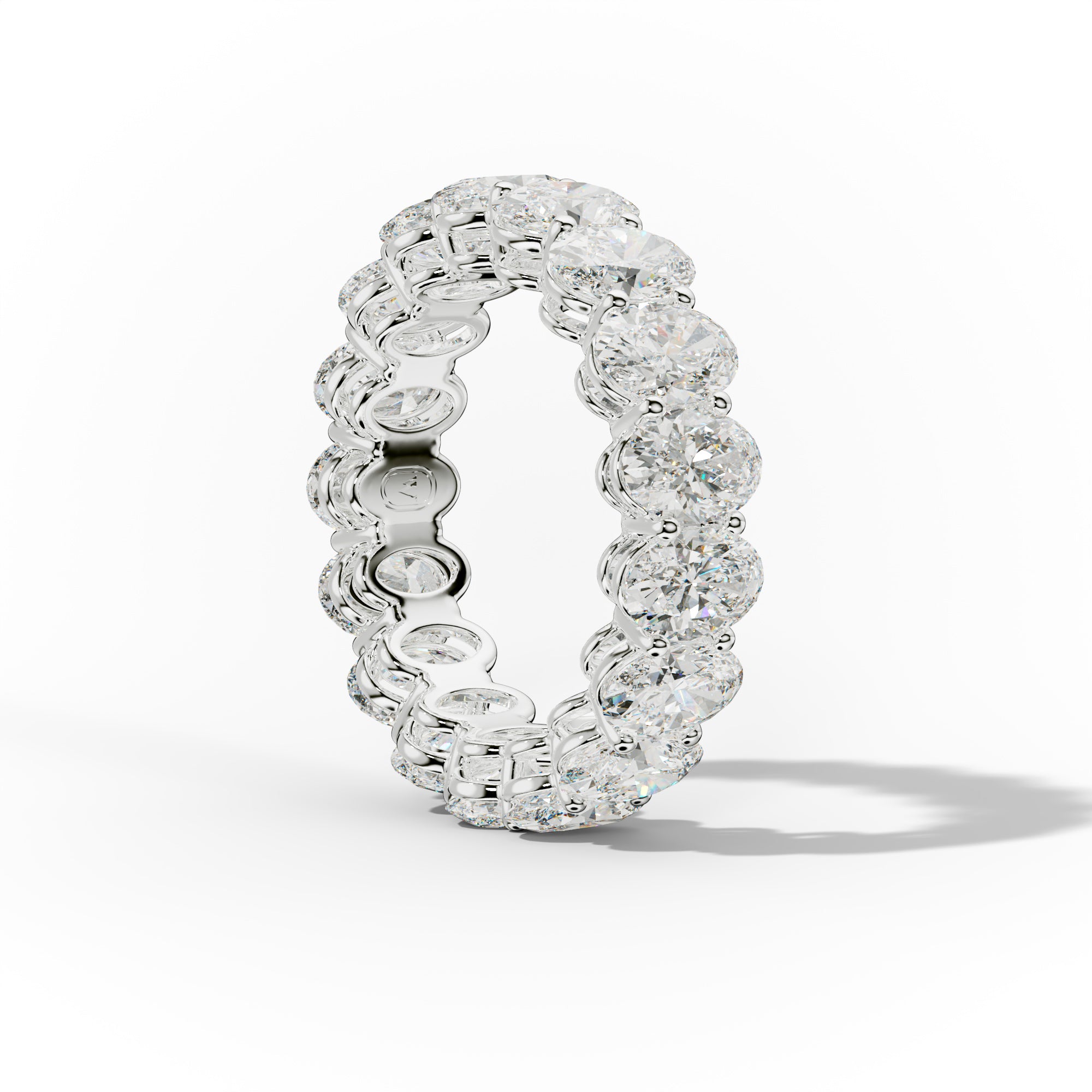 6.0 Carat Oval Cut Diamond Eternity Band Shared Prong